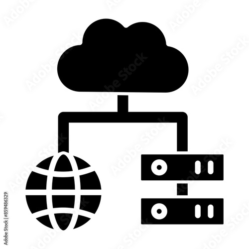 Hosting Vector Glyph Icon