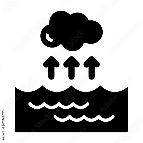 Water Vapor Vector Glyph Icon
