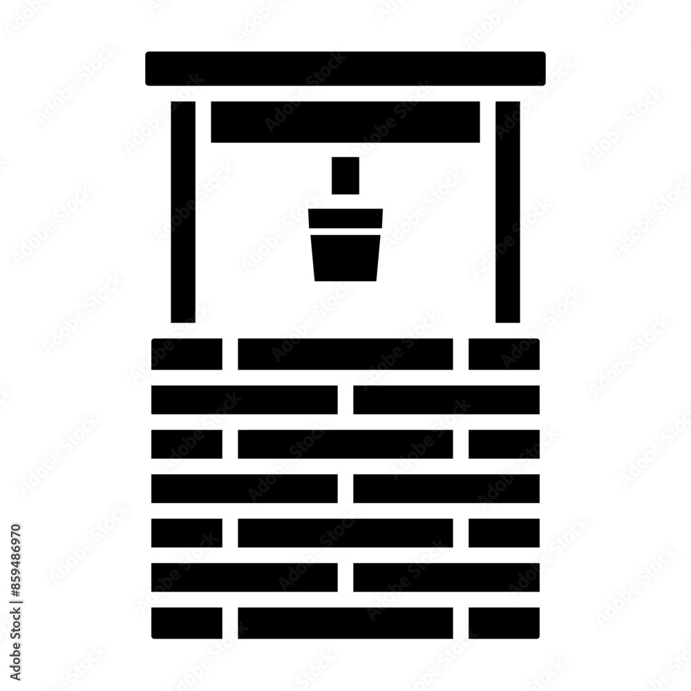 Water Well Vector Glyph Icon