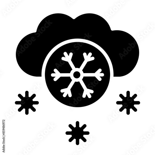 Snow Vector Glyph Icon