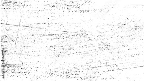 Distressed black texture. Dark grainy texture on white background. Grain noise particles. Dust overlay textured. Grunge design elements. Vector illustration