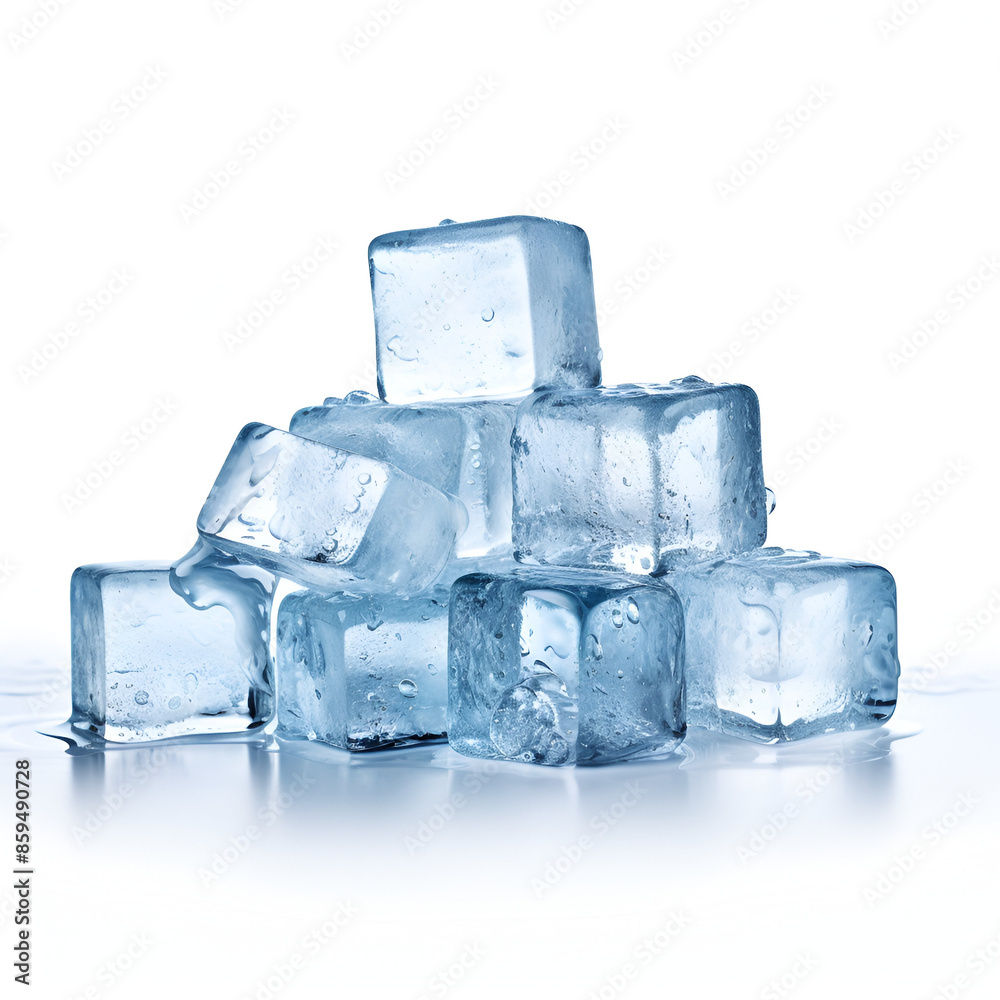Ice cubes on isolated background Ice cubes on isolated background