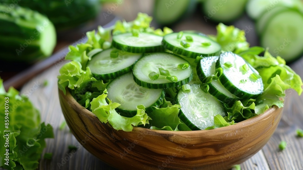 Cucumber and lettuce salad Cucumber and lettuce salad