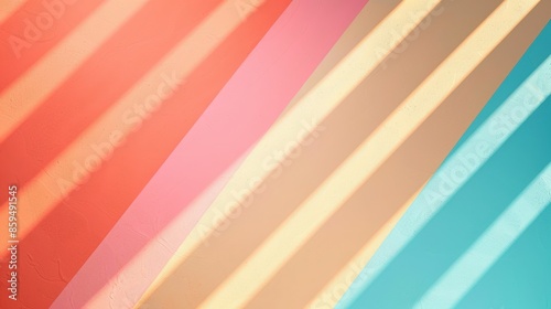 Free Download Vibrant abstract background with colorful diagonal stripes in shades of red, pink, beige, and blue creating a dynamic and modern design. - GFXLoad