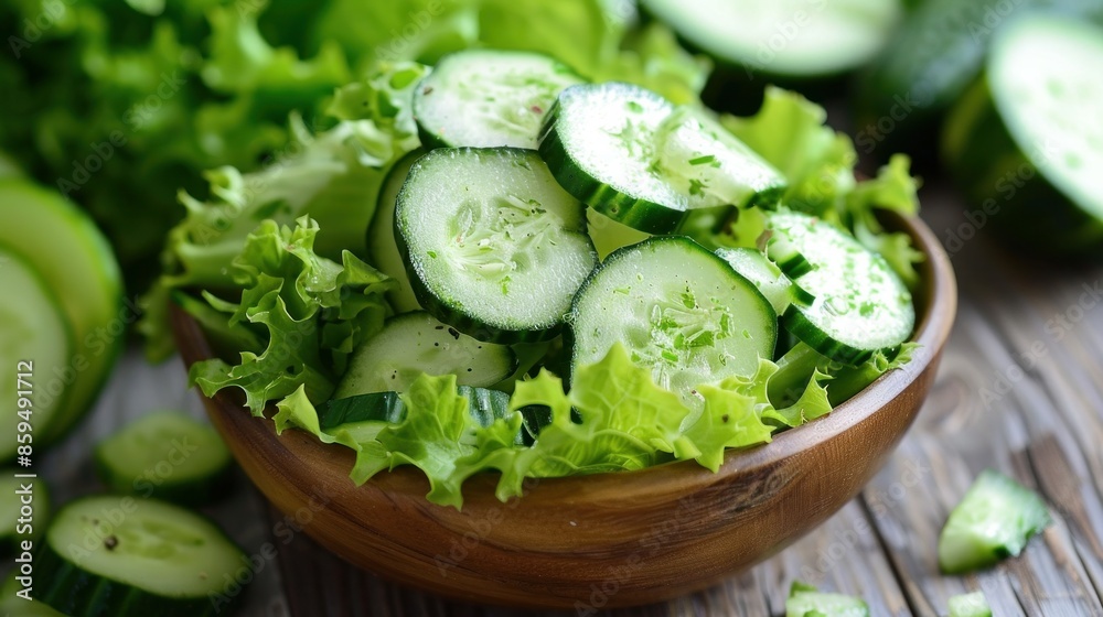 Cucumber and lettuce salad Cucumber and lettuce salad