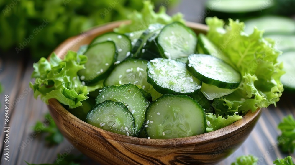 Cucumber and lettuce salad Cucumber and lettuce salad
