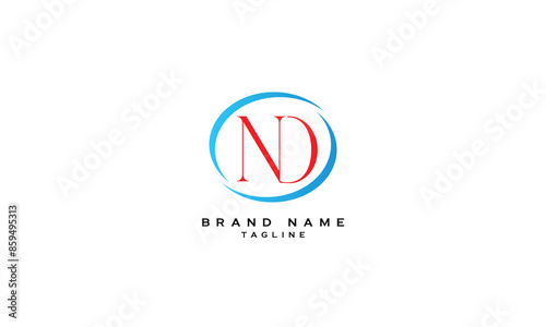Free Download ND, DN, Abstract initial monogram letter alphabet logo design - GFXLoad