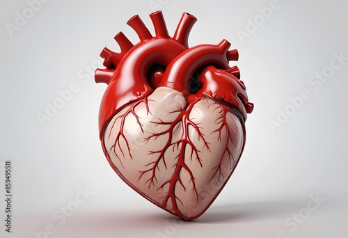 Anatomical 3D Rendering of a Human Heart photo