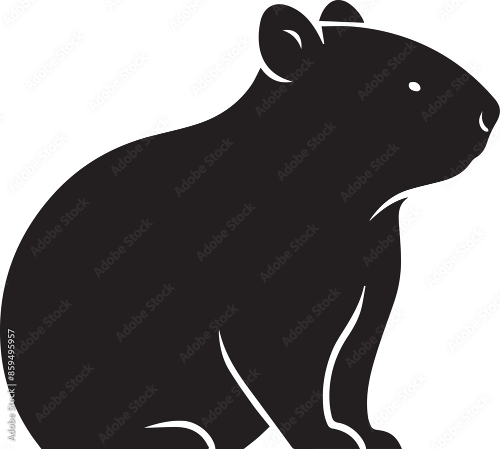 Obraz premium wombat silhouette