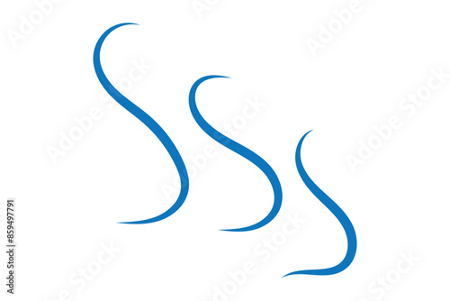 Swirling line, gust of wind or air motion doodle
