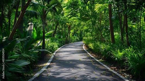 Lush Botanical Pathway Wind...