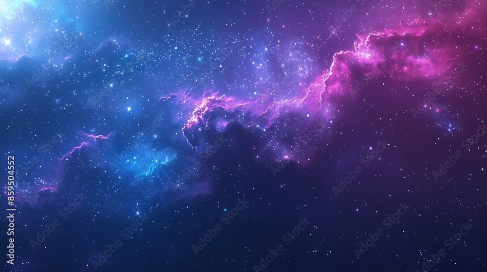 Cosmic Nebula with Starry Night Cosmic Nebula with Starry Night