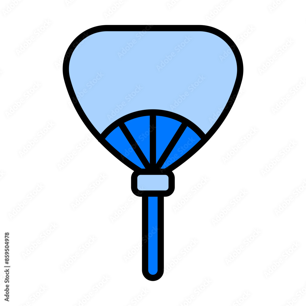 Japanese Fan Blue Filled Japanese Fan Blue Filled