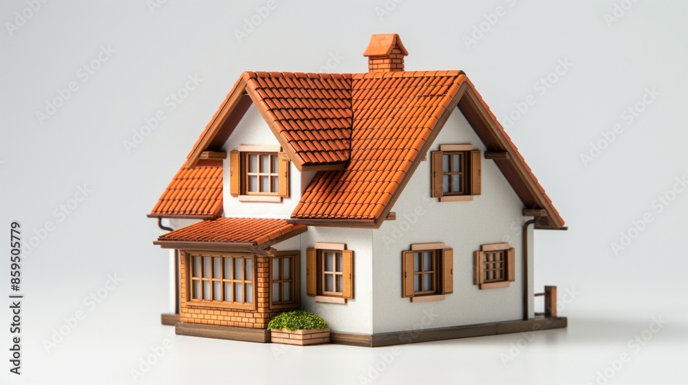 3d render of house on white background. 3d render of house on white background.