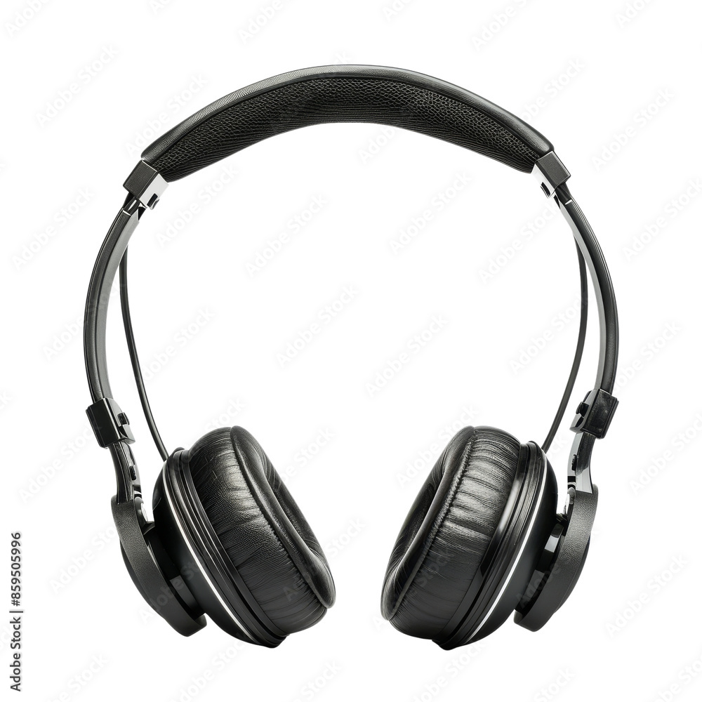Black over-ear headphones with cushioned ear pads, providing high-quality sound and comfortable fit. Ideal for music, gaming, and online meetings. transparent background. Black over-ear headphones with cushioned ear pads, providing high-quality sound and comfortable fit. Ideal for music, gaming, and online meetings. transparent background.