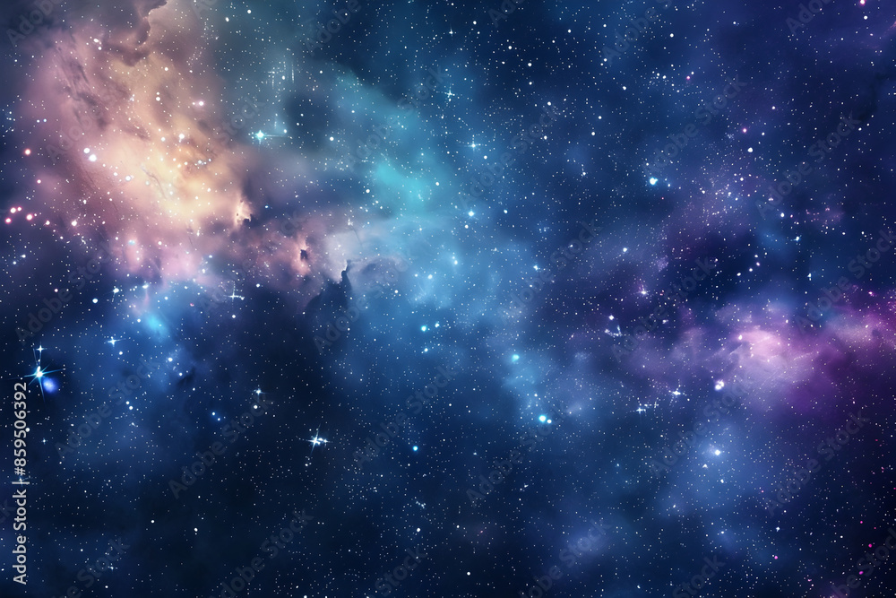 Fototapeta premium A starry night sky with a galaxy view.