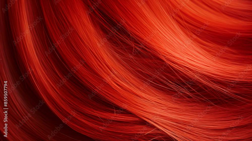Close-up of Luscious Orange Hair, Smooth and Vibrant Texture Close-up of Luscious Orange Hair, Smooth and Vibrant Texture