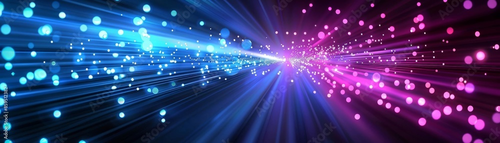 Fototapeta premium Hyper-realistic spacecraft entering light speed, motion blur, cosmic scenery, vibrant galaxies, stunning detail, 4K resolution