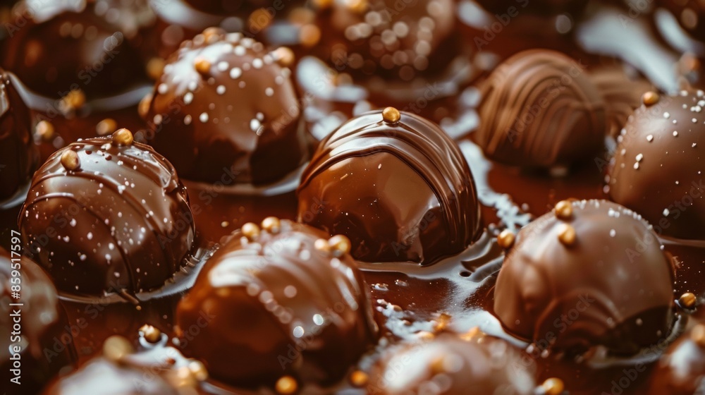 Assorted Chocolate Truffles with Drizzle