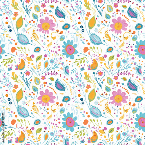 seamless pattern with flowers