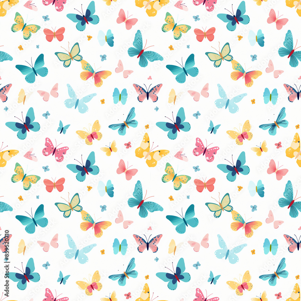 Fototapeta premium seamless pattern with butterflies