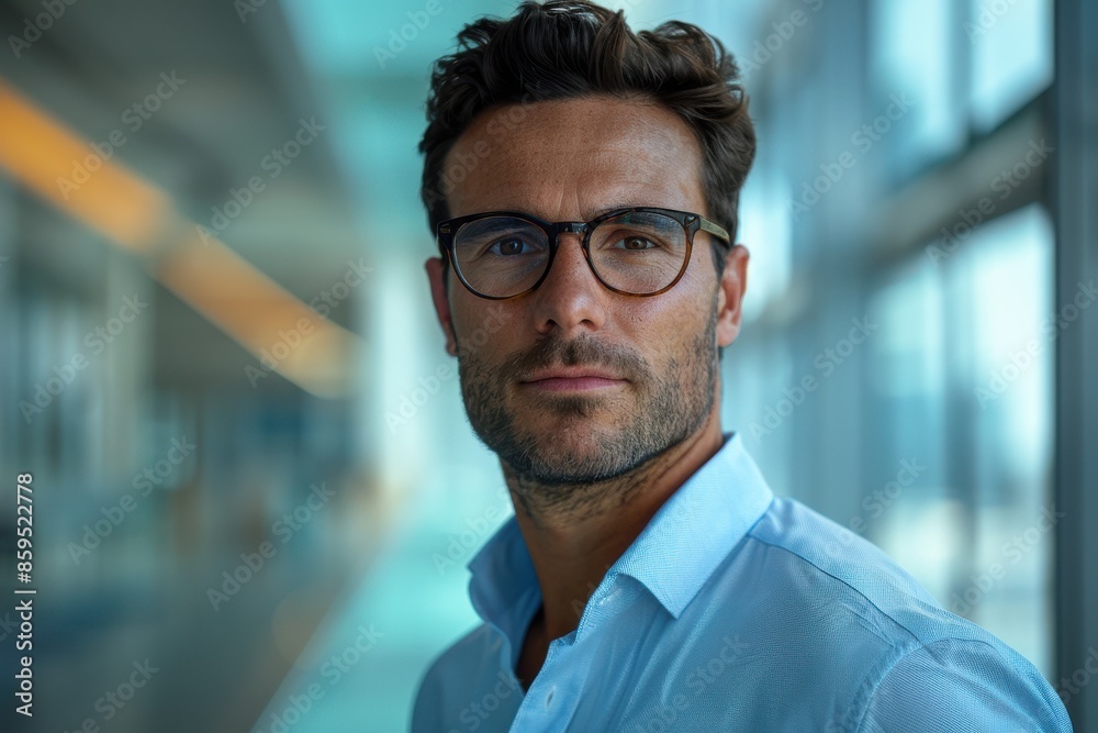 Obraz premium Confident Professional Man in Modern Office