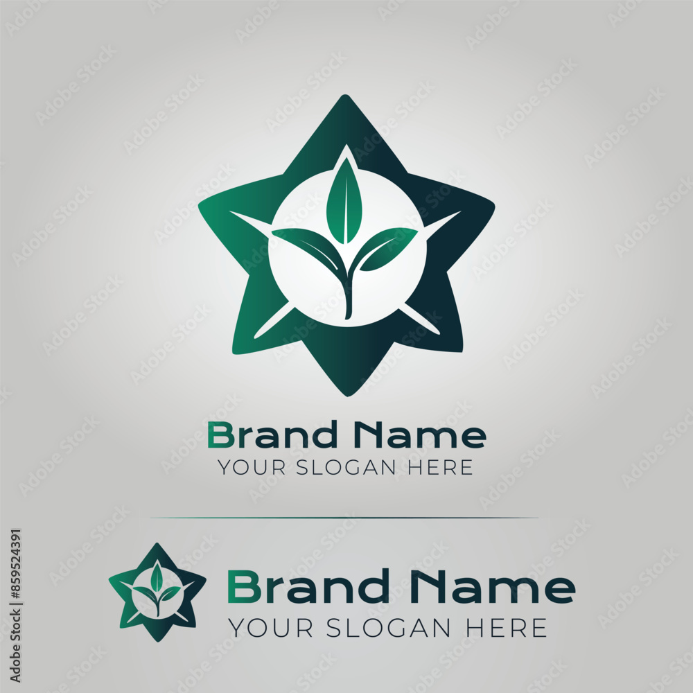Obraz premium Organic logo design template . The Story Behind Your Unique Bud Logo Design