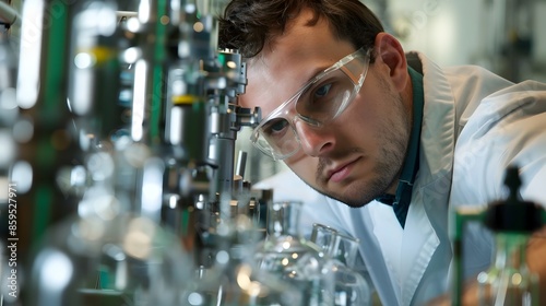 Scientist Examining Hydroge...