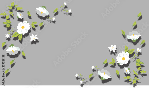 Background design with jasmine flower