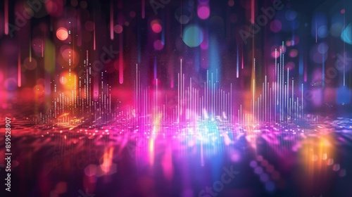 Colorful digital sound wave 