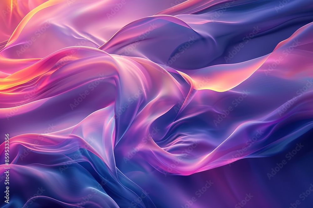 Fototapeta premium Abstract chaotic wavy surface. Creative background design with vibrant colors.