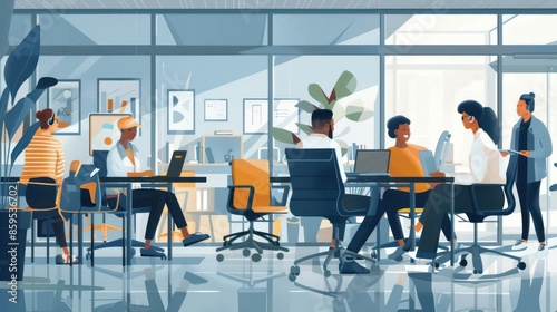 A diverse workplace highlighting neurodiversity inclusion