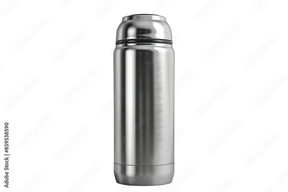 Steel thermos on a transparent background Steel thermos on a transparent background