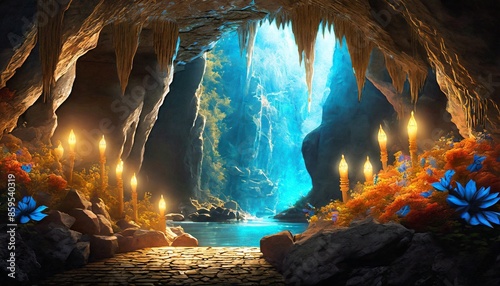 inside the cave