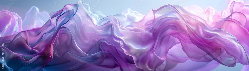 Fototapeta premium Light lavender and pastel teal abstract patterns, soft, digital art