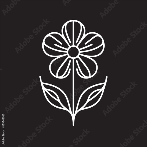 Flower victor design in line
