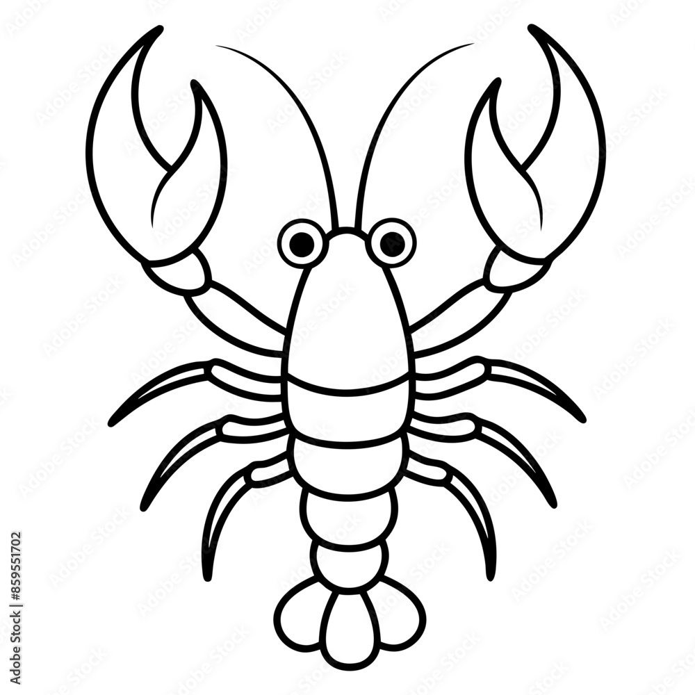 illustration of a cartoon crab illustration of a cartoon crab