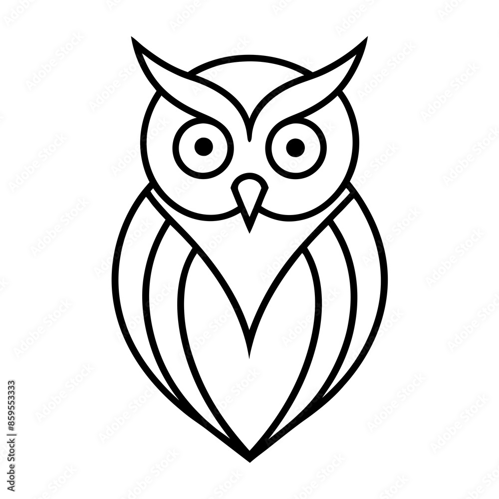 owl on white background owl on white background