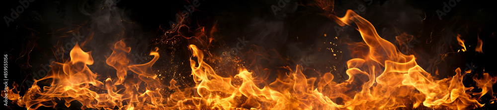 Fototapeta premium Fire Flame Texture R2024002