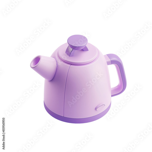 Purple Electric Kettle | Isolated on Transparent & White Background | PNG File with Transparency