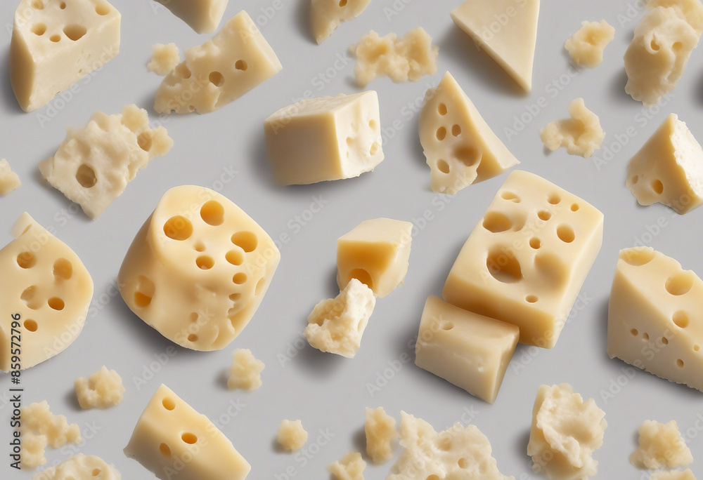Collection of Grated cheese isolated on a transparent background Collection of Grated cheese isolated on a transparent background