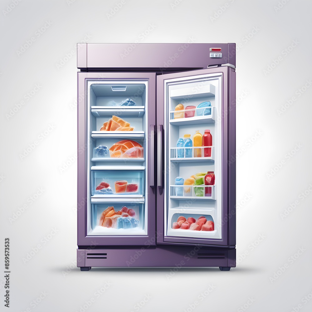 Freezer logo icon on white background, Generative AI Freezer logo icon on white background, Generative AI