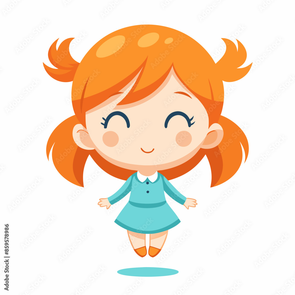A simple and minimalistic illustration of a cute chibi girl with orange hair floating with her eyes closed.
A simple and minimalistic illustration of a cute chibi girl with orange hair floating with her eyes closed.