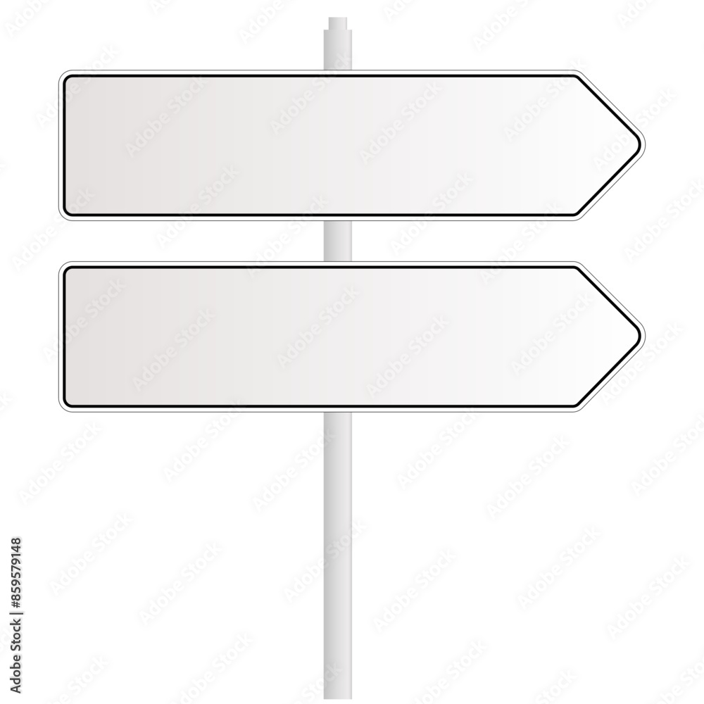 Obraz premium Blank traffic sign isolated on white/transparent background. 