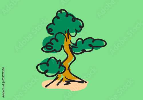 Bonsai stock vector images.