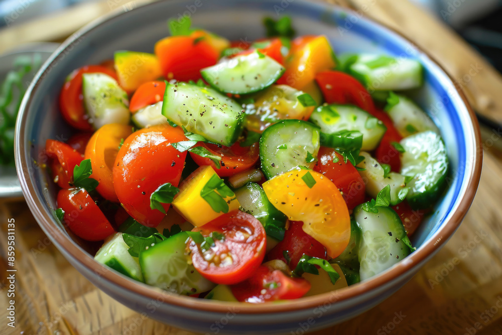Fresh, colorful salad in a bowl Fresh, colorful salad in a bowl
