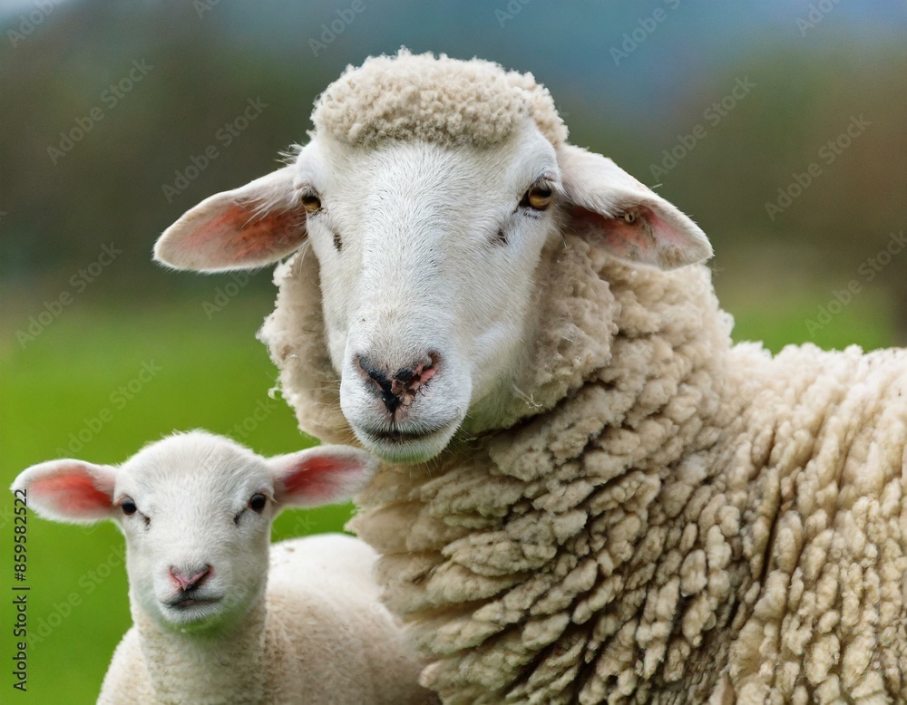 Obraz premium Schaf und Lamm 