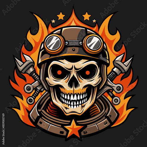 skull-head--harley-davidson-style--biker-logo-styl 