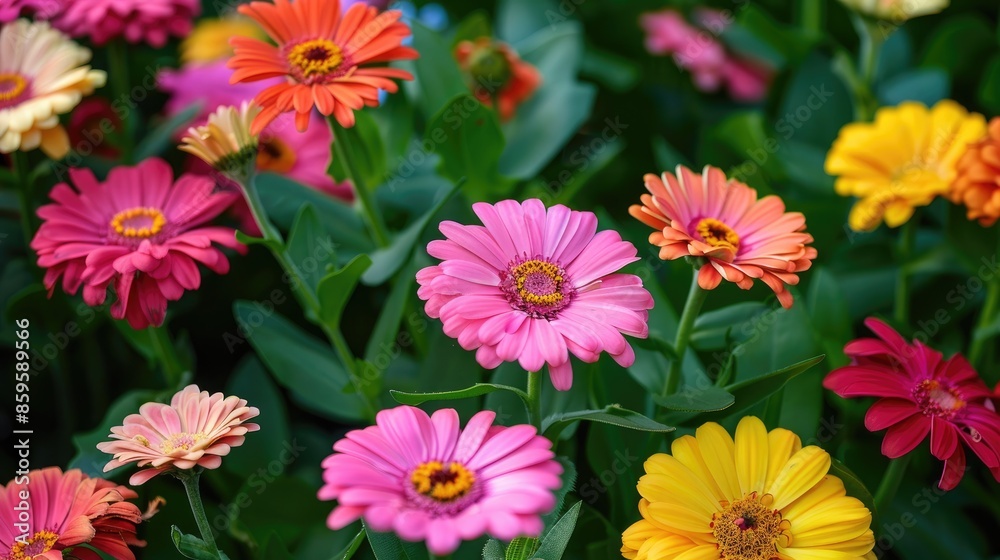 Close up View of Summer Annual Flowers Close up View of Summer Annual Flowers