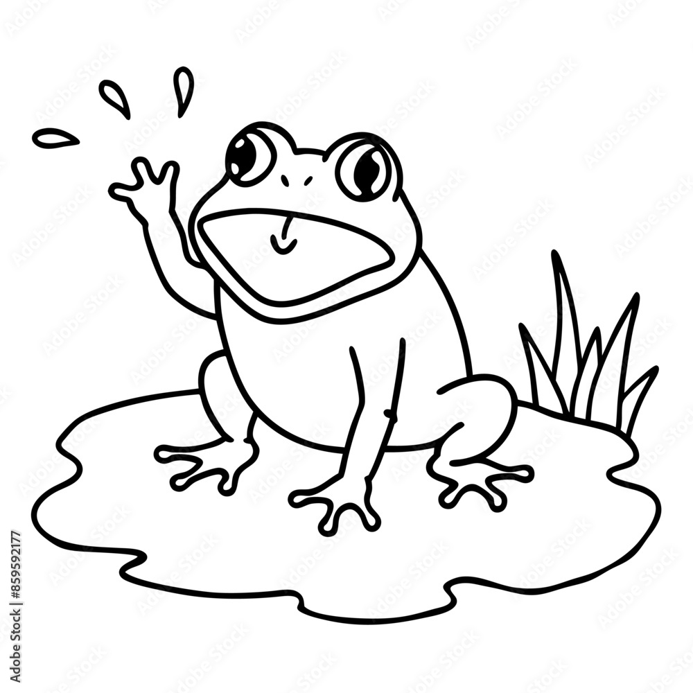 Fototapeta premium Swearing Animals Coloring Book